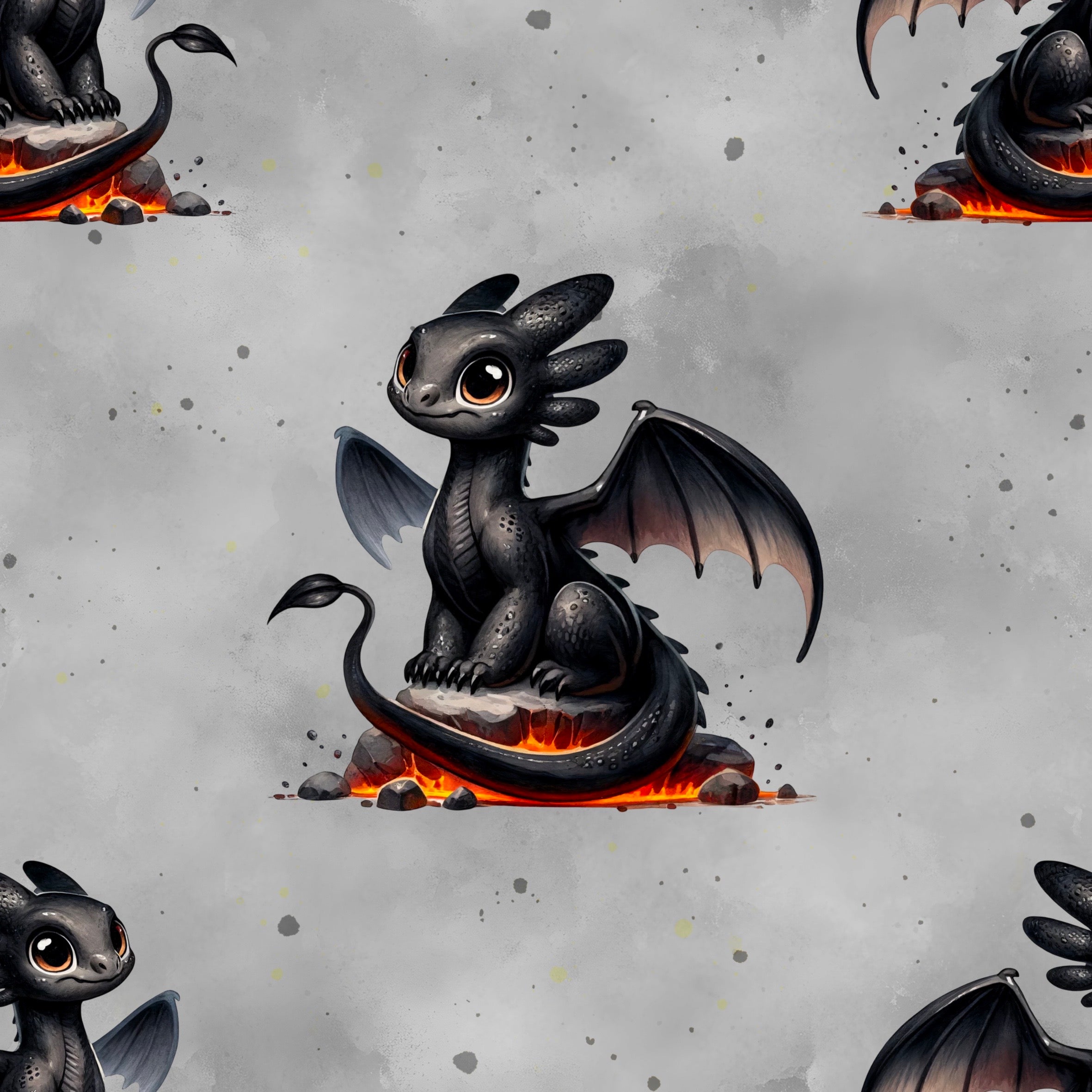 Drachen grau Kuschelstoff Vorbestellung